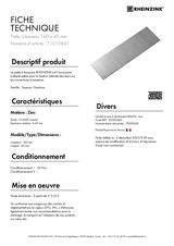 Patte à tasseau 160 x 40 mm - réf. 11010641