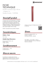 Dauphin carré droit rouge réf. 11009306