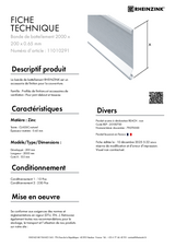 Bande de battellement 2000 x 200 x 0.65 mm - réf. 11010291