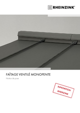 Faîtage ventilé monopente