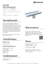 Bout demi-rond 333B14 à naissance centrale réf. 11008332