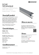 Bande d'égout ventilé avec fixation 2000 x 250 x 0.65 mm - réf. 11010696