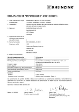 Déclaration de performance RHEINZINK-CLIPFIX vis, en acier inoxydable EN 14592