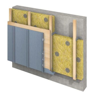 Visualisation façade joint angulaire verticale zinc RHEINZINK