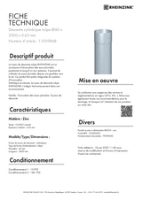 Descente cylindrique tulipe réf. 11009868