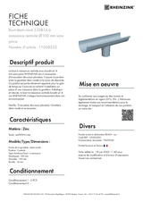 Bout demi-rond 333B14 à naissance centrale réf. 11008333