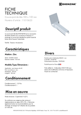 Couvre-joint de tête 180 x 100 mm - réf. 11010623