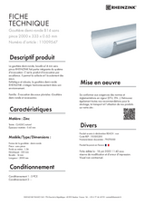 Gouttière demi-ronde B14 sans pince réf. 11009547