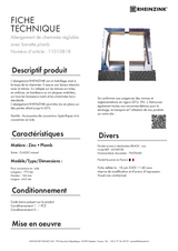 Abergement de cheminée réglable avec bavette plomb réf. 11010818