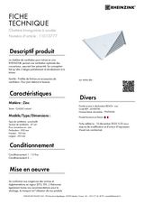 Chatière triangulaire à souder - réf. 11010777