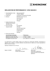 Déclaration de Performance Natte structurée AIR-Z EN 13252