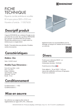 Equerre carrée extérieure soudée ref. 11007635