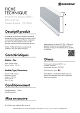 Bande de rive à biseau 2000 x 200 x 0.65 mm - réf. 11010260