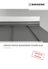 Faîtage ventilé monopente contre mur