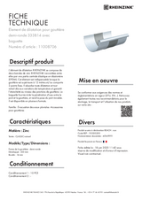 Element de dilatation pour gouttière réf. 11008706