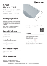 Bande de noue avec pince 2000 x 333 x 0.65 mm réf. : 11007512