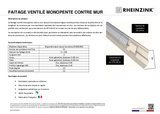 Faitage ventilé monopente contre mur