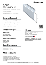 Bande de solin joint mastic 2000 x 100 x 0.65 mm - réf. 11010355