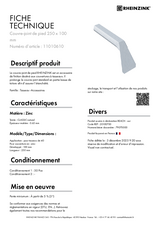 Couvre-joint de pied 250 x 100 mm - réf. 11010610