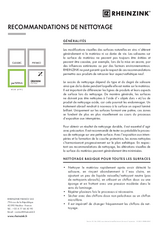 Recommandations de nettoyage