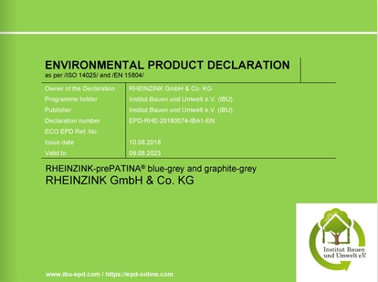 Déclaration produit environnemental